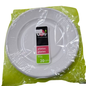 Plato Plástico Blanco