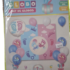 Set de Globos + Fondo de Revelación de Sexo