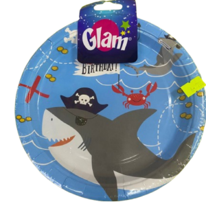 Platos Cartón Tiburoncito Pirata