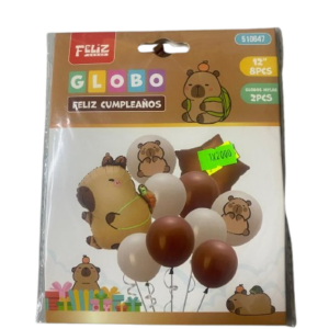 Set de Globos Capibara con Mochila